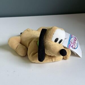Disney Store Pluto Dog Laying Down Beanie Plush 8" Soft Stuffed Animal Toy T2 #2